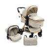 Poussette Duo Popypapa Beige 3 en 1 avec Cosi et Sac