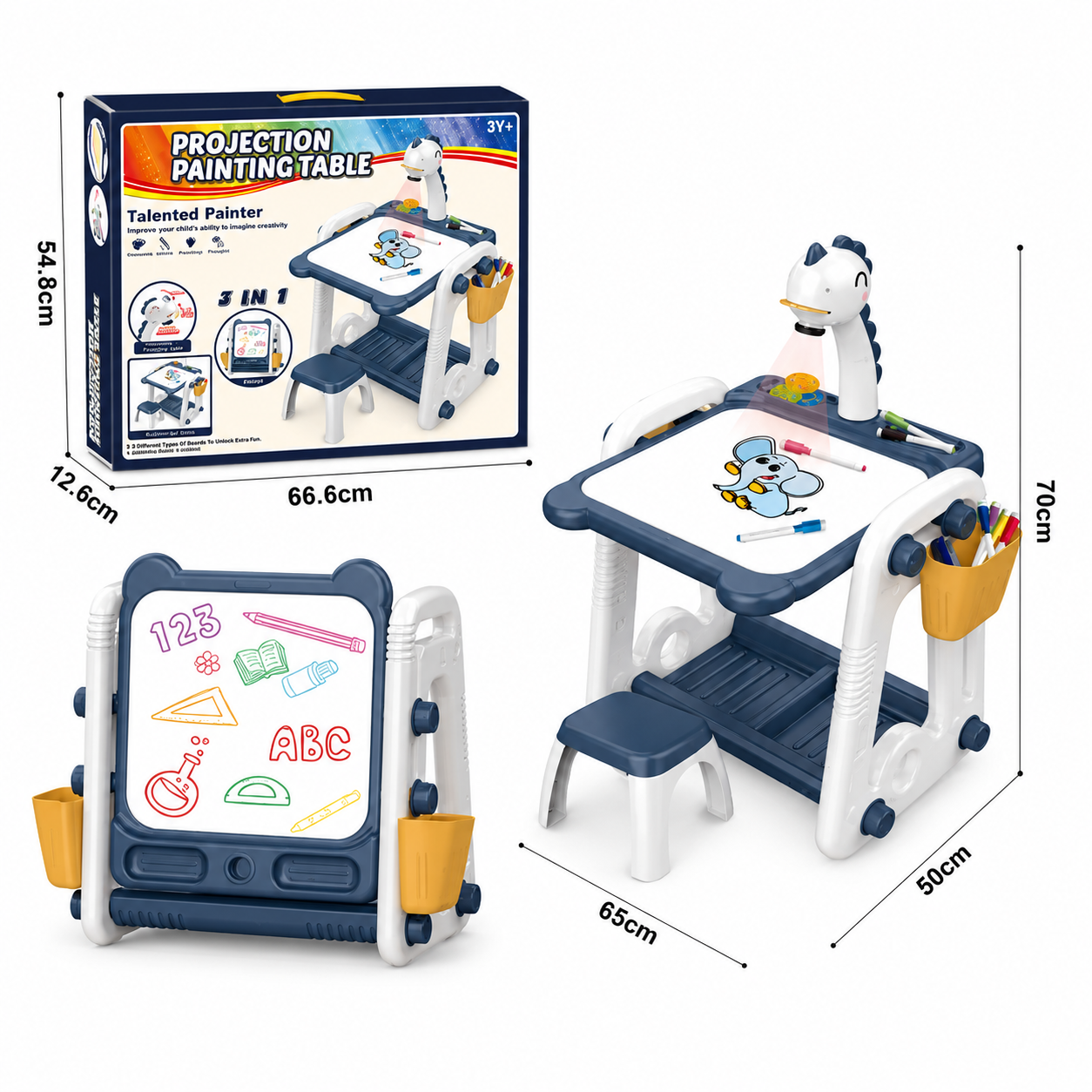 Table de Dessin Projecteur 3 en 1 Bleu