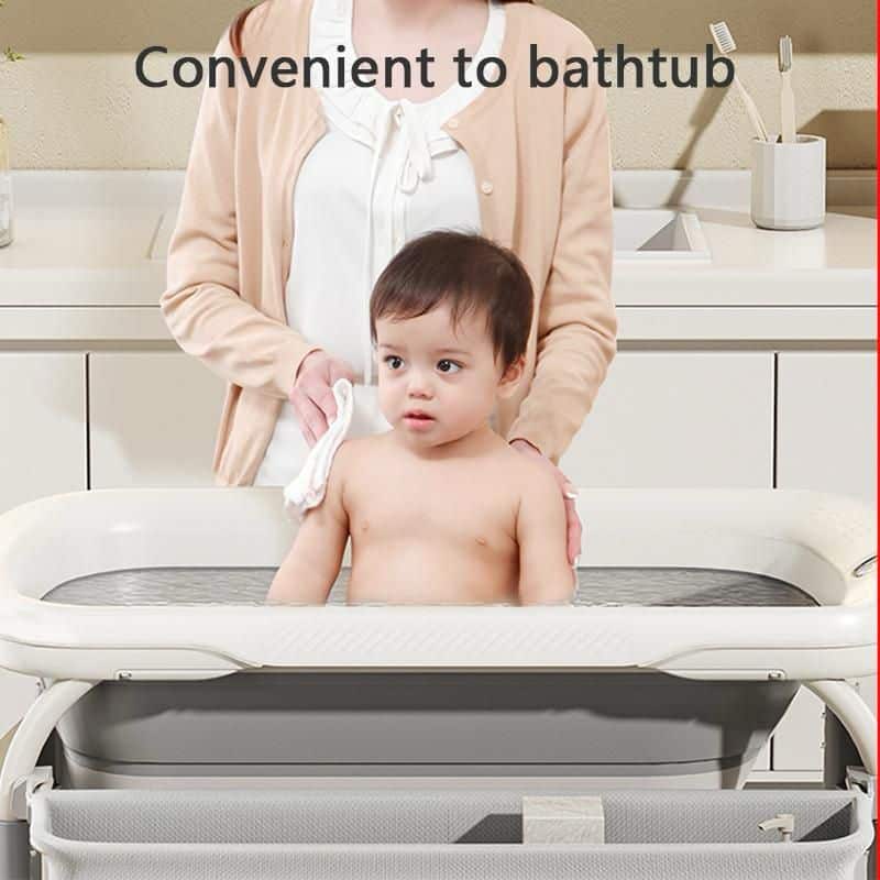 able à langer & Baignoire avec Thermomètre digital intégré