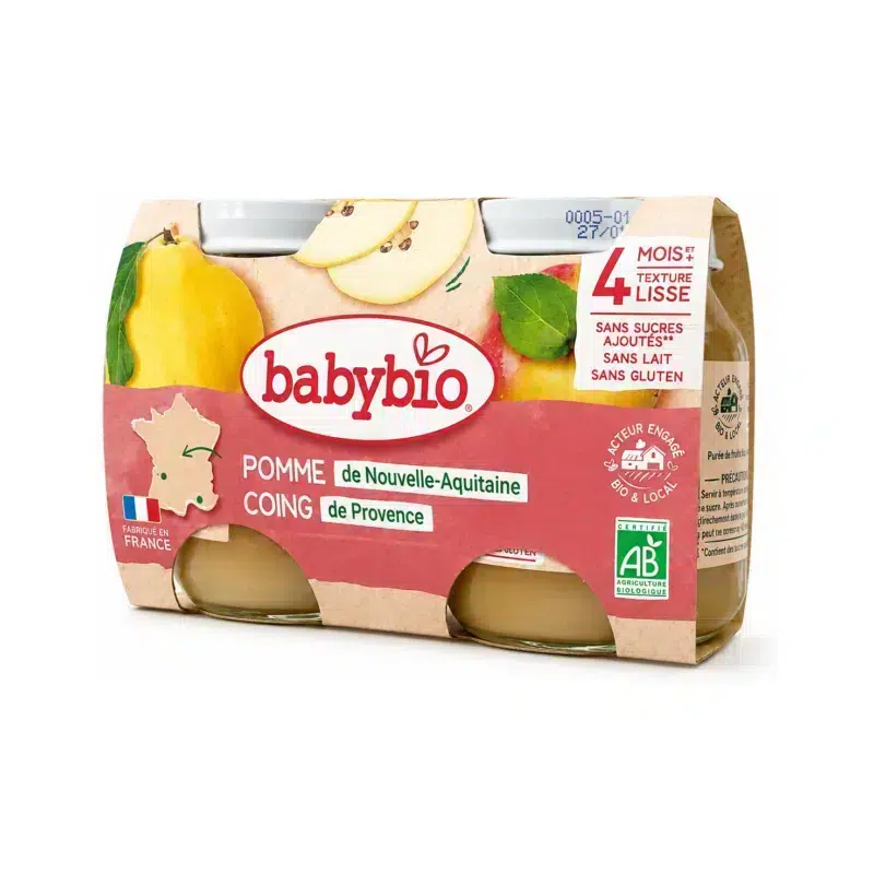 Babybio Petit Pot Pomme Coing Bio 2 x 130 g