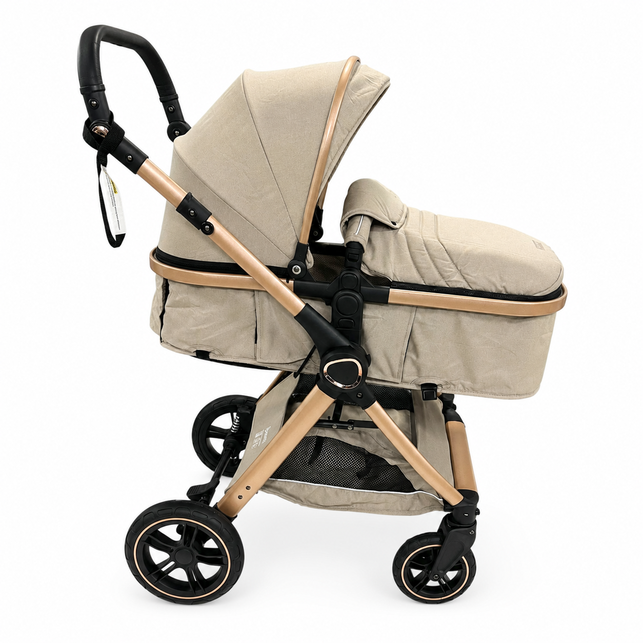 Poussette Duo Popypapa Beige 3 en 1 avec Cosi et Sac
