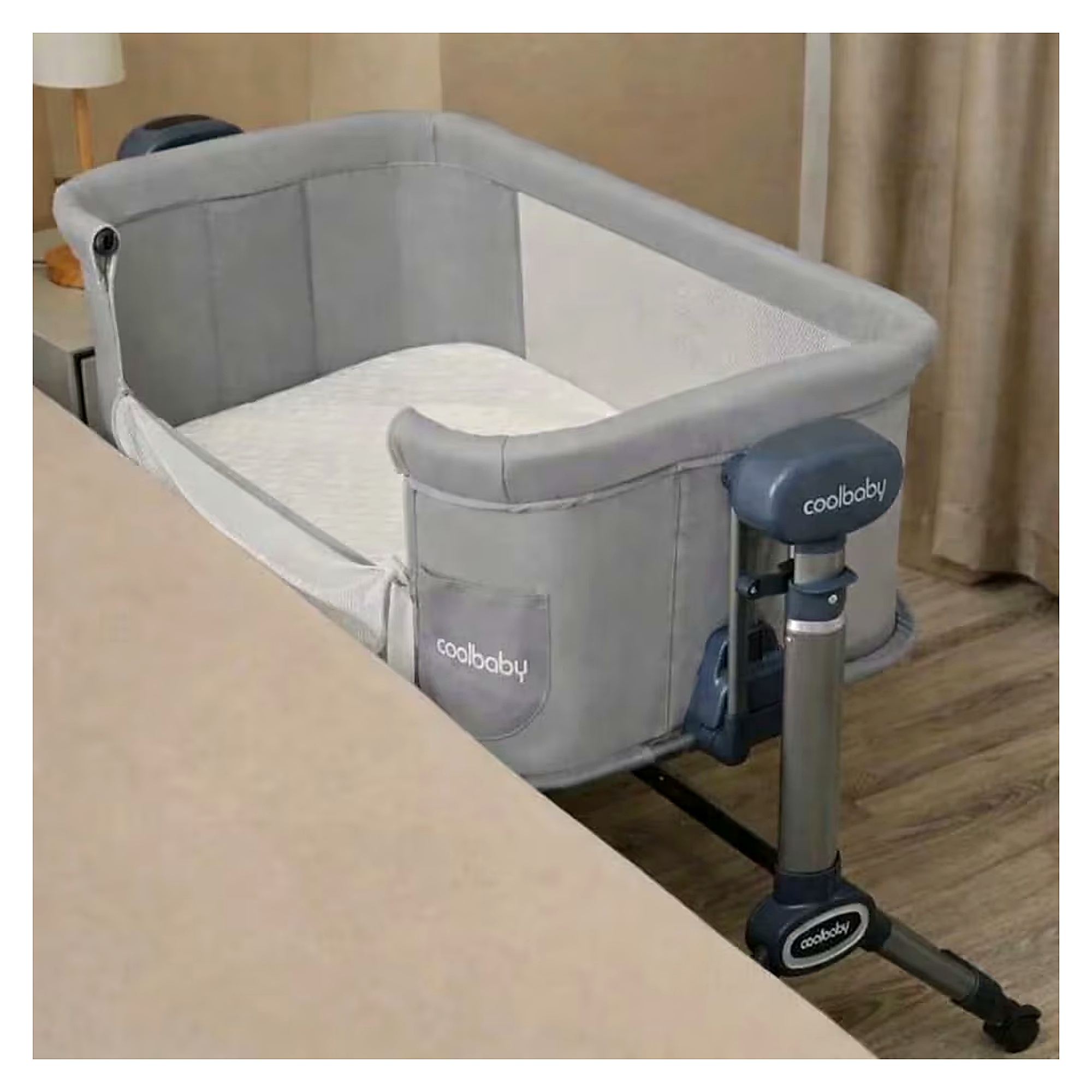 Berceau Cododo Électrique Balancelle 4 en 1 Cool Baby Gris Clair