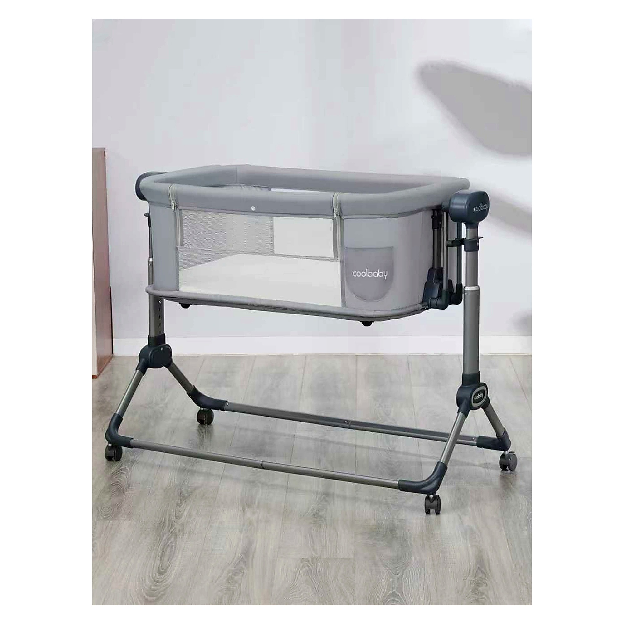 Berceau Cododo Électrique Balancelle 4 en 1 Cool Baby Gris Clair